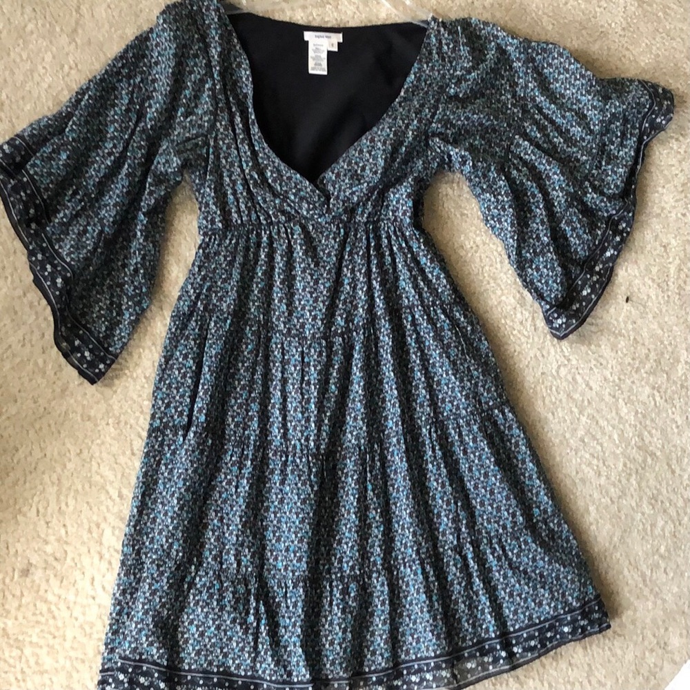Sophie Max blue and black floral casual dress